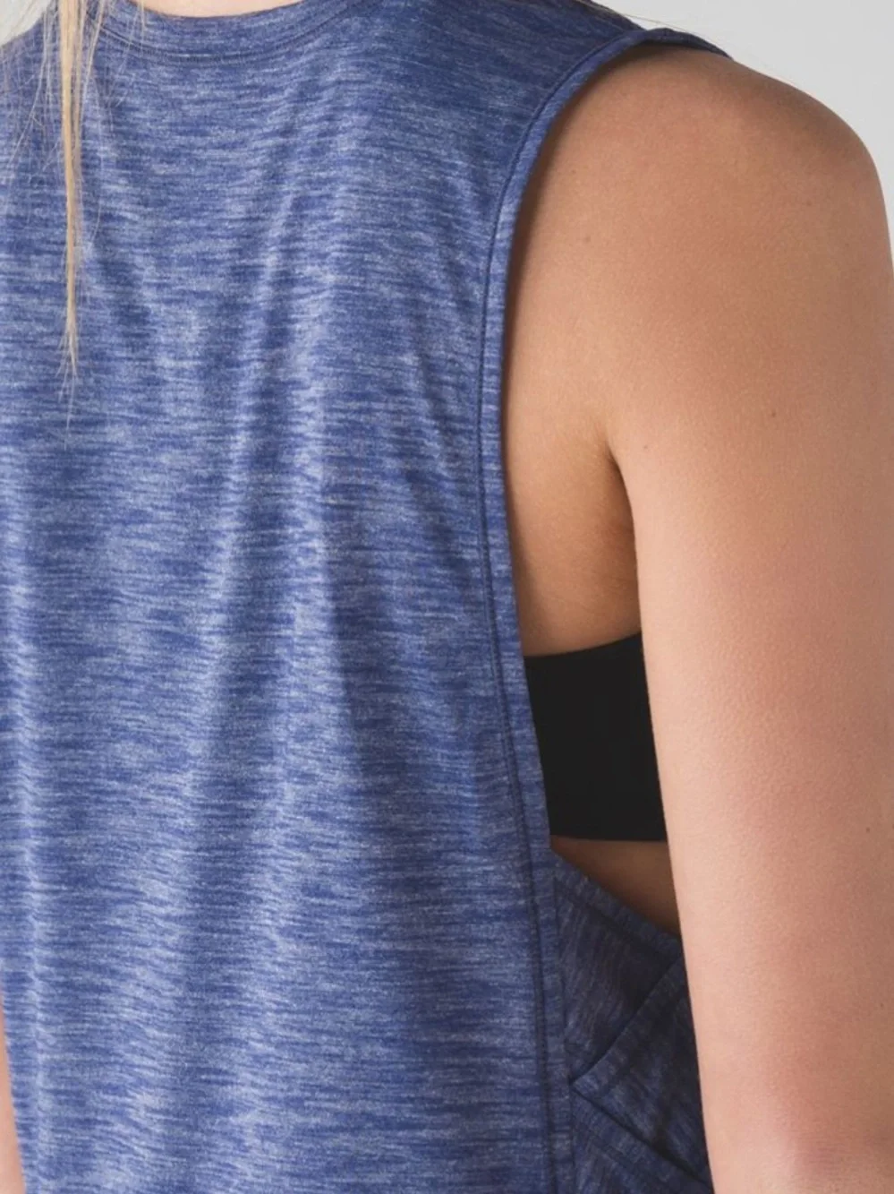 EUC Lululemon Women’s Var-City Muscle Tank Top Heathered Hero Blue Size 8